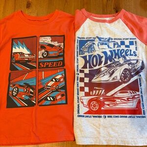 Set of 2 Hot Wheels car themed tees